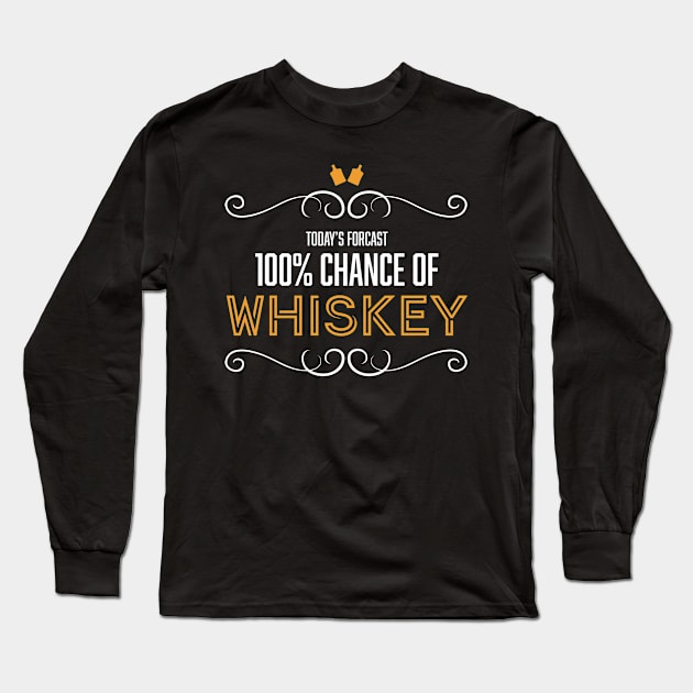 Todays Forecast hiskey Bourbon Single Malt Scotch Long Sleeve T-Shirt by petervanderwalk